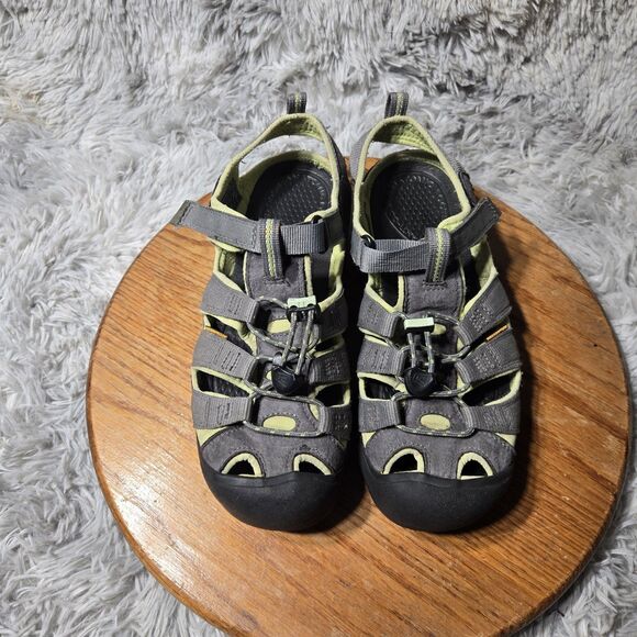 Keen Whisper Womens Size 9.5 Waterproof Grey/Green Cycling 2 Buckle Sandals - Picture 1 of 11